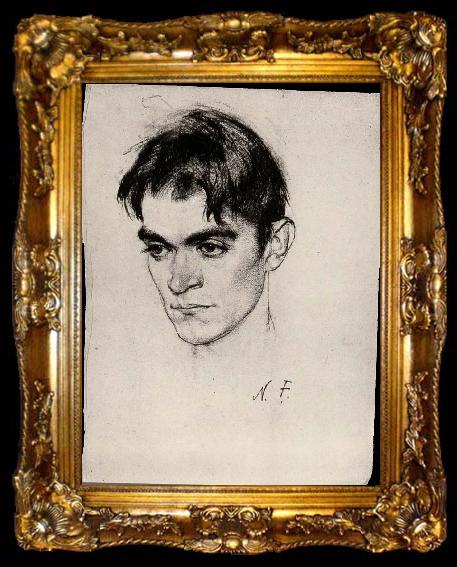 framed  Nikolay Fechin Portrait of Man, ta009-2